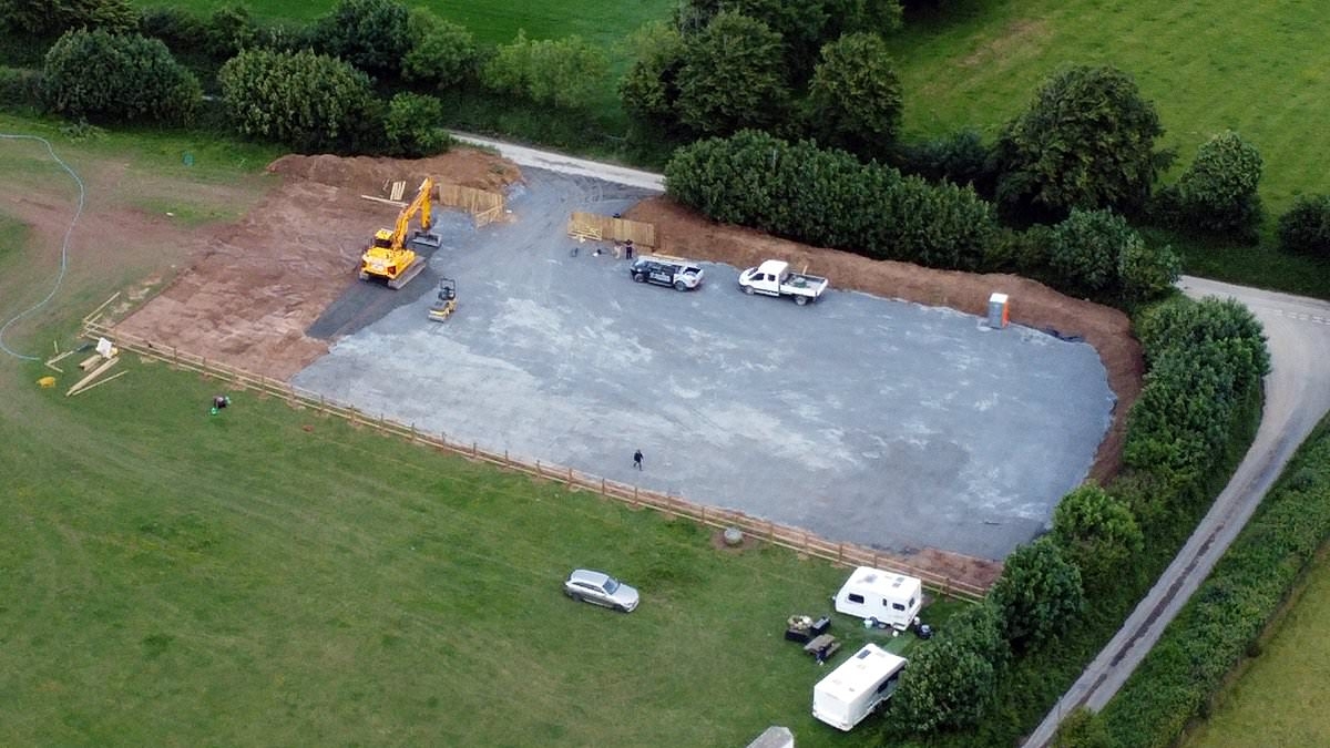 EXCLUSIVE Travellers who 'seized' field in 24 hours: Horrified villagers in sleepy hamlet are left 'powerless' by speed of 'land-grabbing' travellers