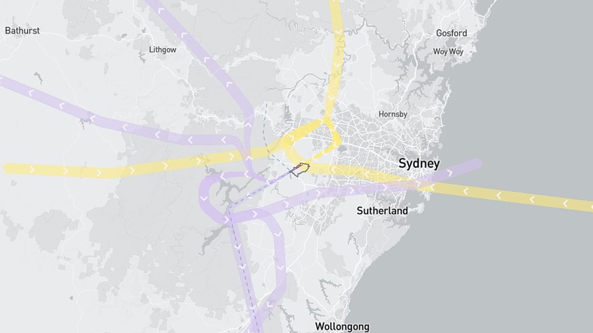 Why this map of the flight paths for Western Sydney Airport has outraged locals: 'Over our house'