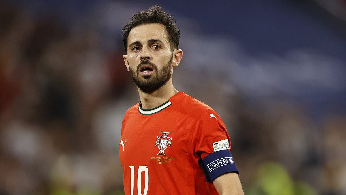 Bernardo Silva bitterly claims the referee 'doesn't know the rules' - after clashing with Florian Wirtz in Portugal's 2-1 Nations League semi-final win over Germany
