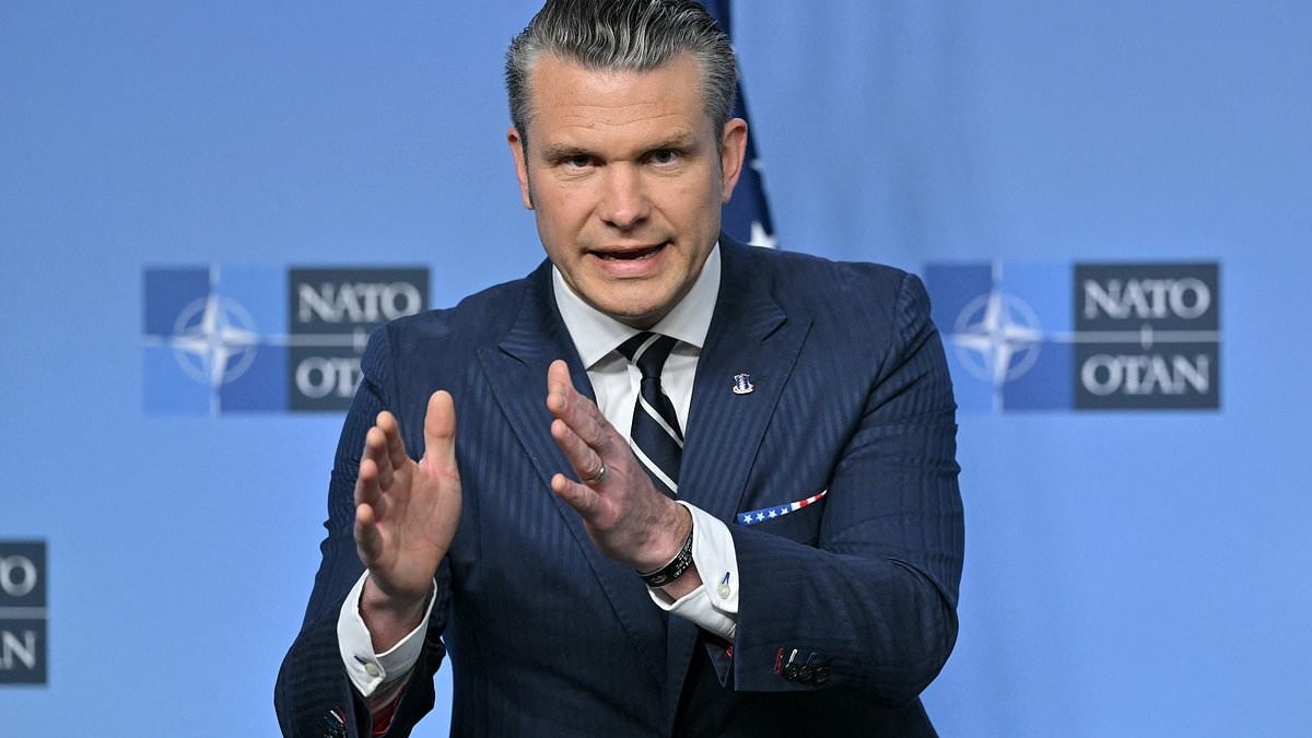 BREAKING NEWS NATO nations must spend 5% GDP on defence and end 'reliance' on US to defend them, Pete Hegseth tells meeting of alliance chiefs