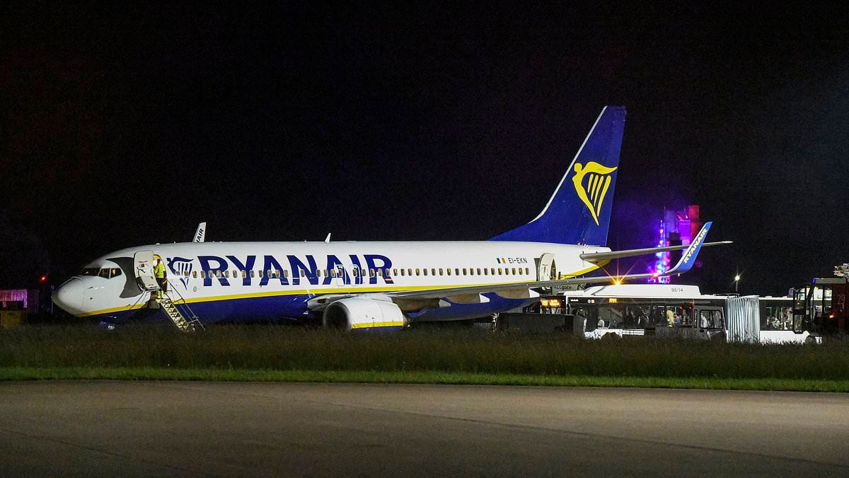 Ryanair passengers are 'thrown against the ceiling' with nine injured as extreme turbulence hits flight from hell over Europe, leaving terrified air crew in tears