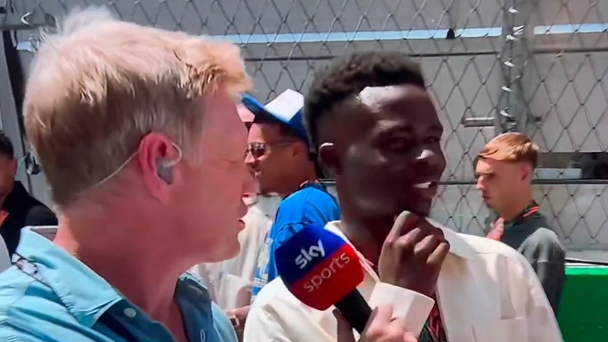 Formula One's most iconic grid walk interviews: Mail Sport looks back at the wackiest celebrities to take to the track after Bukayo Saka is accused of breaking unwritten rule at Spanish GP