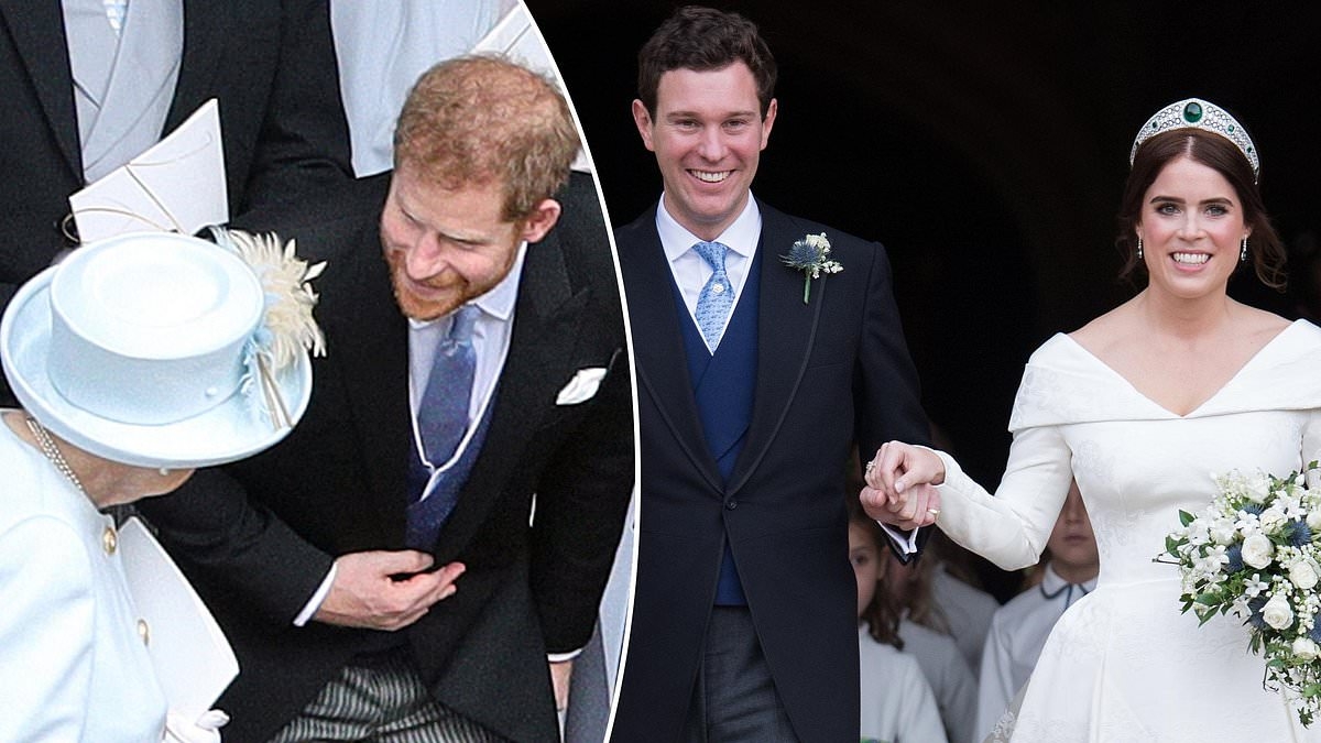 Prince Harry and Meghan Markle's surprise reaction to Queen's request at Princess Eugenie's wedding