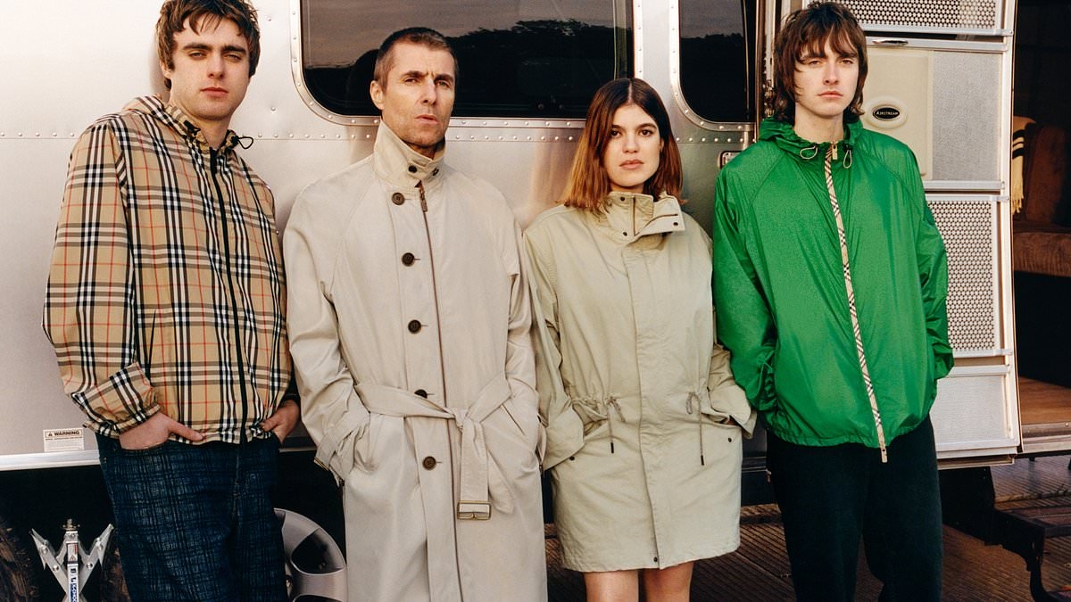 Liam Gallagher stars alongside his three children, Cara Delevingne and Alexa Chung in Burberry's festival-inspired campaign - just weeks ahead of Oasis's long awaited reunion
