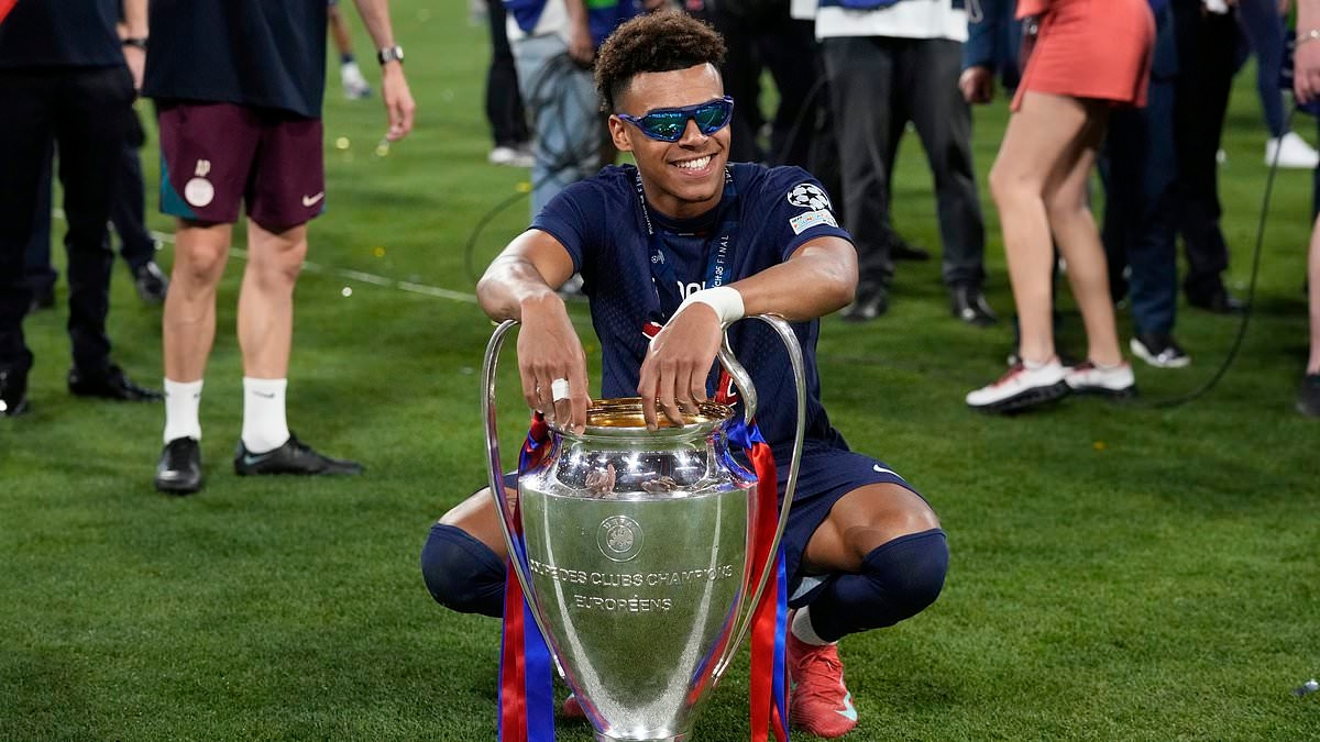A 17-year-old superstar worth £339m and PSG's new Champions League hero... it's the battle of football's next big stars as Lamine Yamal and Desire Doue meet for the first time tonight