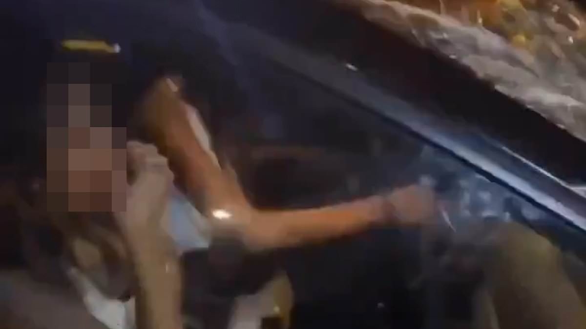 Sex assault horror across Paris after PSG Champions League win: Shocking footage shows huge mob surround terrified women's car and smash window as other victims describe sexual violence