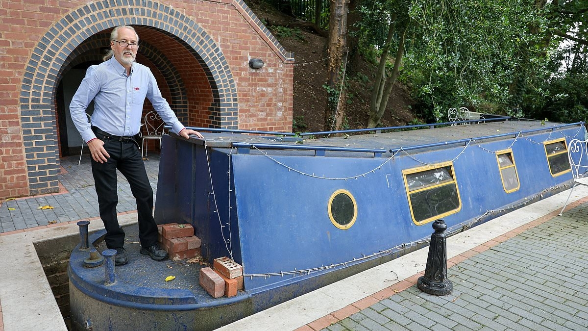 Hotelier who spent £55k building his own canal and 'giant cupcake' in back garden 'fears for his business' ahead of showdown with council