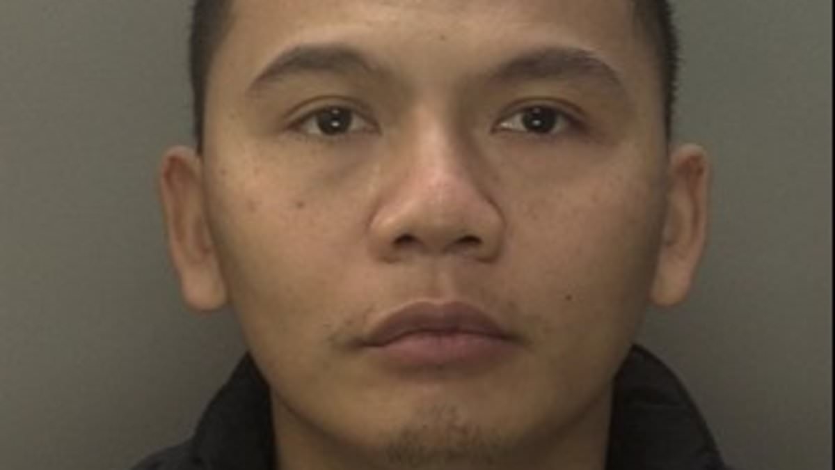 Moment drugs kingpin who ran string of cannabis farms across Britain while posing as a property developer is arrested