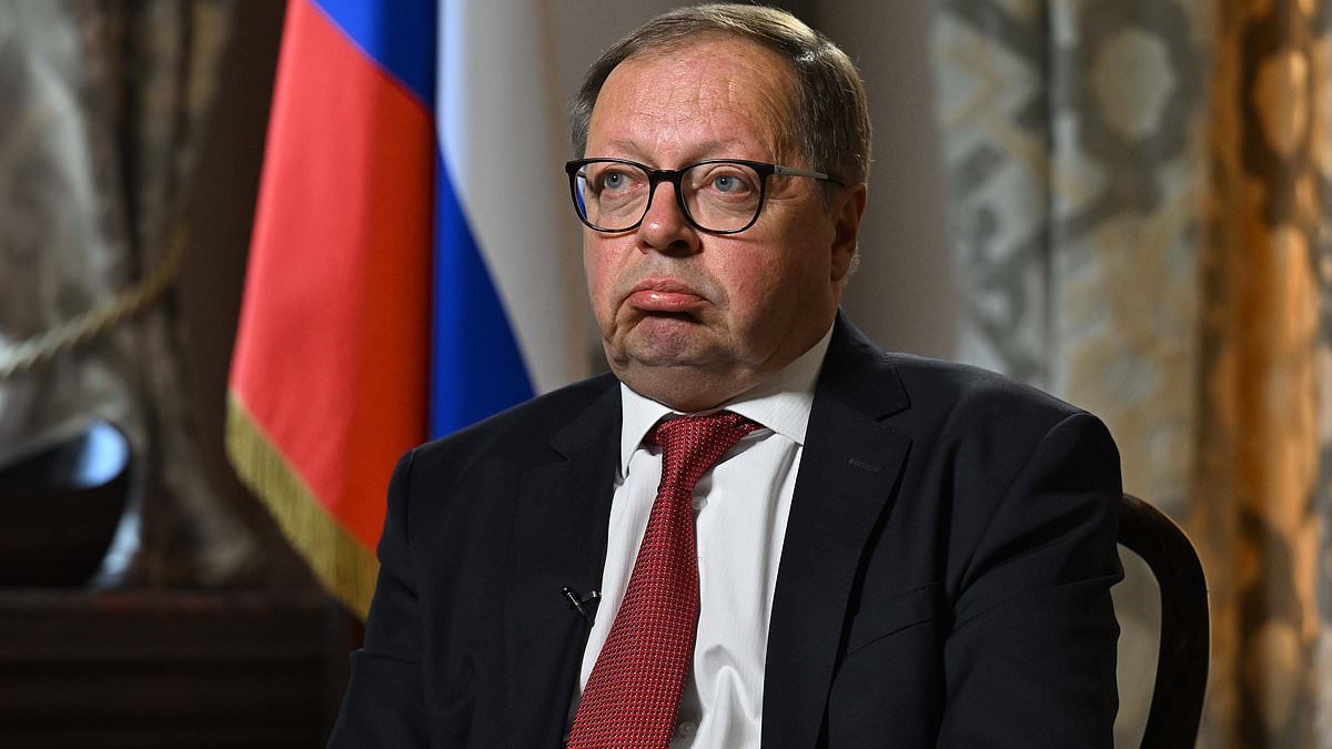 Russia's ambassador to the UK blames BRITAIN for Ukraine's attack on its airfields that saw 40 planes destroyed - saying WE risk WWIII