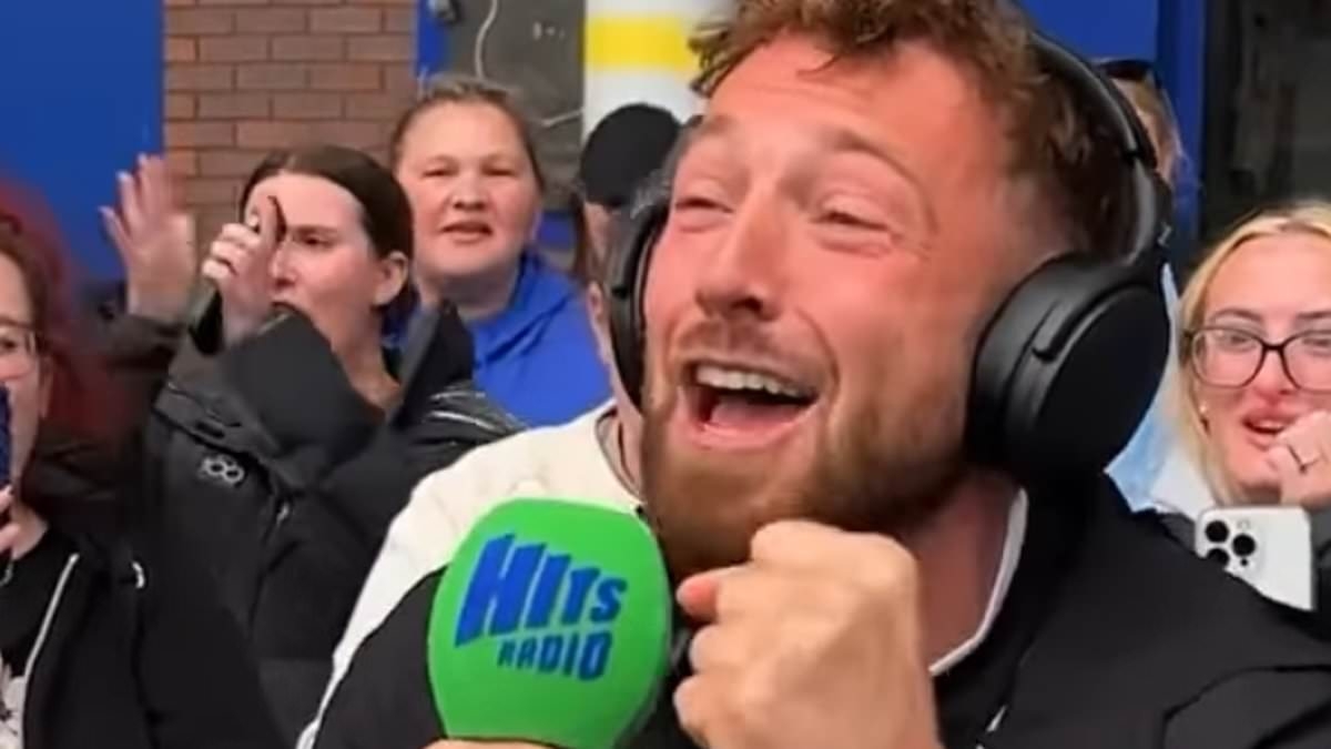 Emotional moment Sam Thompson is told he's raised over £1million for Unicef as he completes day four of gruelling 260-mile Soccer Aid challenge