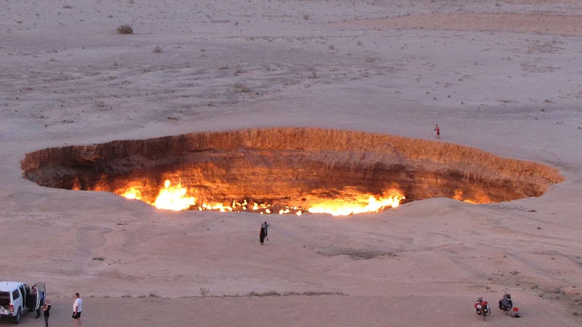 The Gateway to Hell is CLOSING: Fire in mysterious giant crater that has been burning for 50 years after blundering Soviet scientists set it alight is reduced to 'faint' blaze