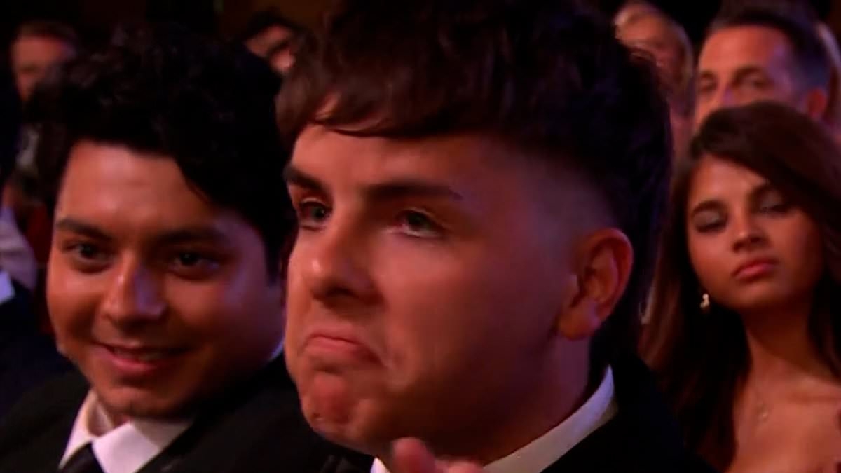 Moment 'gutted' Coronation Street star is caught grimacing in audience of British Soap Awards after being 'robbed' of win in 'diabolical' verdict