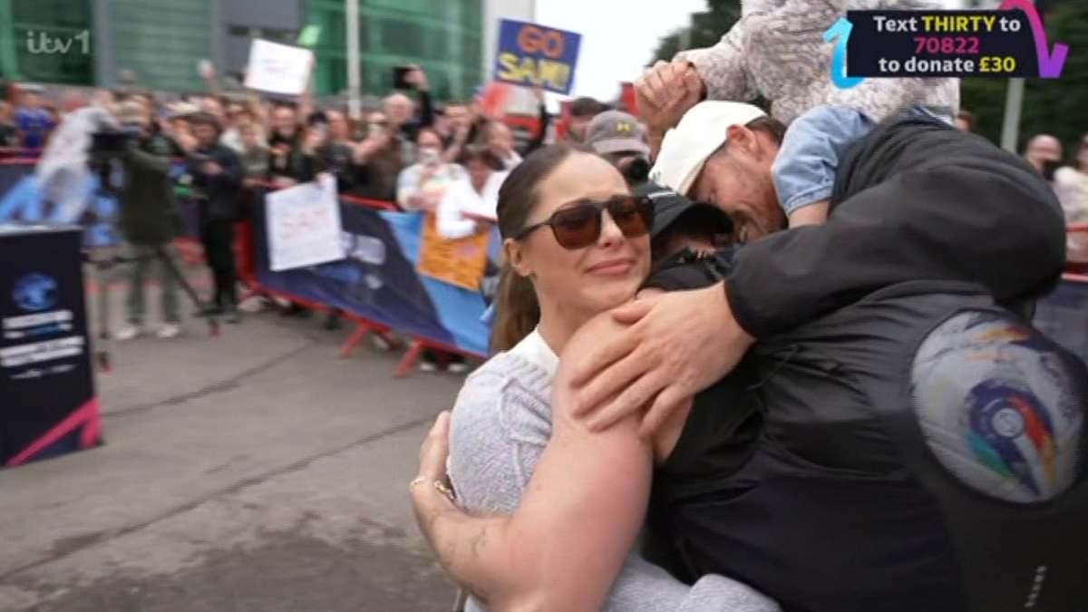 BREAKING NEWS Sam Thompson in complete agony and breaks down in tears as he FINALLY completes gruelling Soccer Aid challenge and raises £1.5M for Unicef after battling horrendous injuries