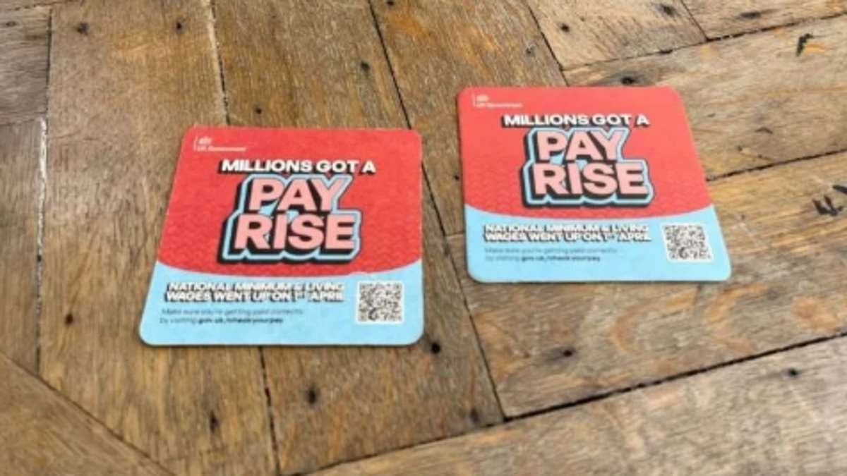 EXCLUSIVE Ministers admit they spent £35,580 - more than a nurse or teacher's annual pay - on thousands of BEER MATS in pubs to boast about minimum wage going up