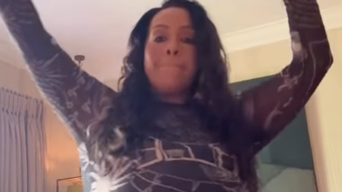 Alison Hammond, 50, leaves fans in hysterics as she shows off her 'baby bump' while playfully hitting back at pregnancy rumours with toyboy boyfriend David Putman, 27