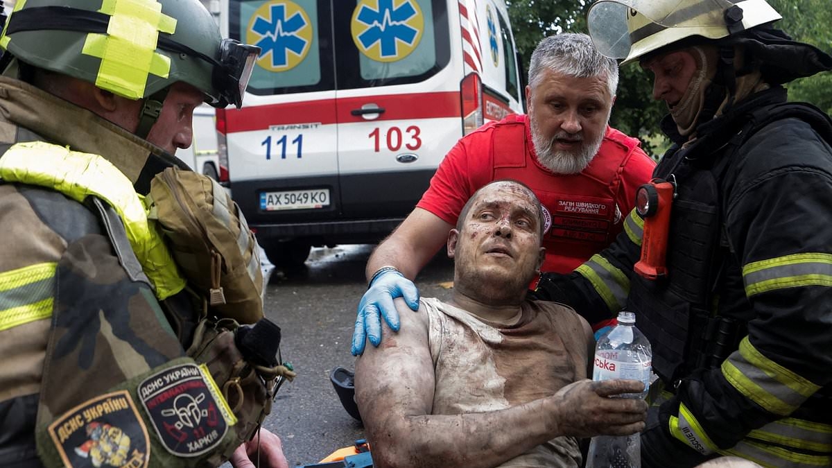 Putin pummels Ukraine's second city as missiles, drones and bombs rain on Kharkiv - killing two as Trump says attack is the Ukrainians' fault