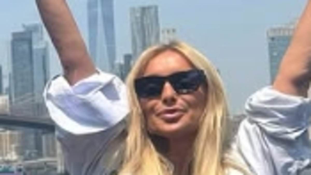 Louise Redknapp, 50, flaunts her age-defying physique in a black bikini as she enjoys a girls' trip to Manhattan