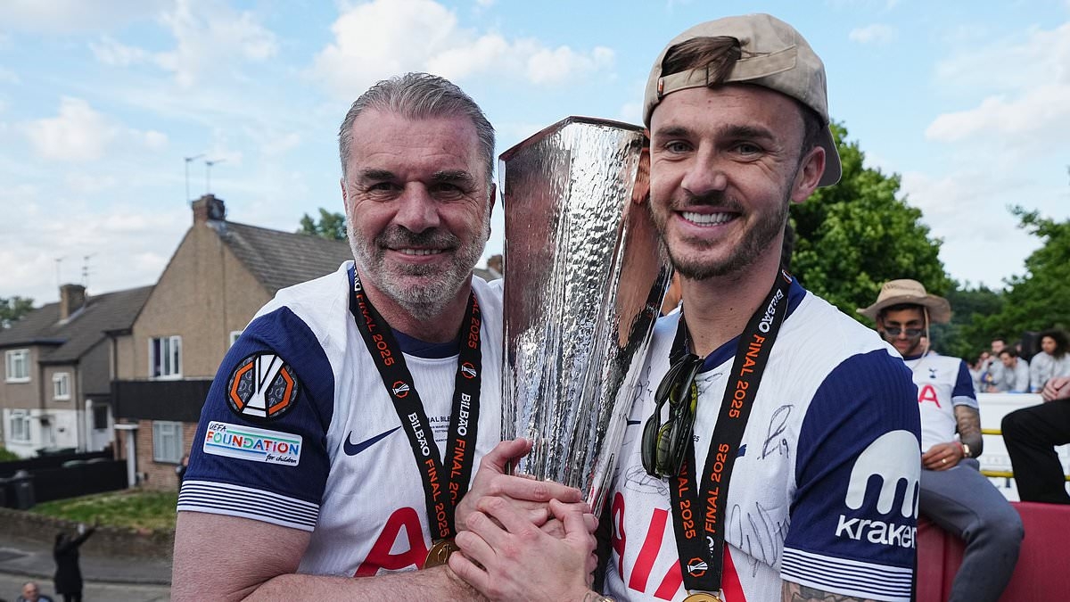 James Maddison breaks his silence after Ange Postecoglou's sacking as Tottenham star follows team-mates in sending message to former boss