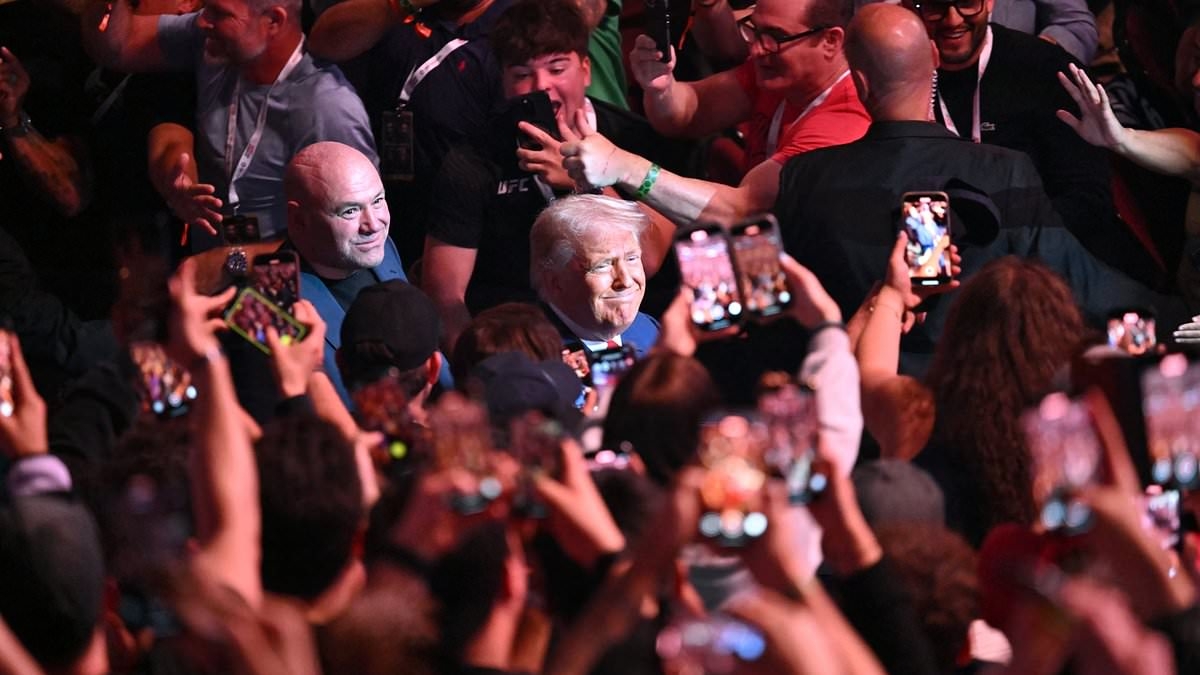 BREAKING NEWS Donald Trump arrives at UFC 316 with one-man entourage Dana White months after sitting cageside with Elon Musk