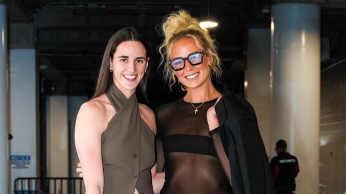 Fans go wild over 'turbo hot' WNBA star Sophie Cunningham as she poses with Caitlin Clark in barely-there outfit