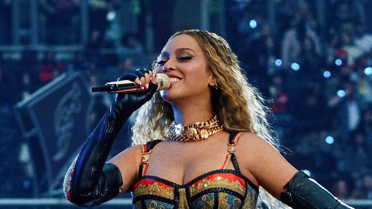 Beyoncé brings out surprise Renaissance hit and debuts custom Versace look as she takes to stage for second high-octane Cowboy Carter show at Tottenham Hotspur Stadium