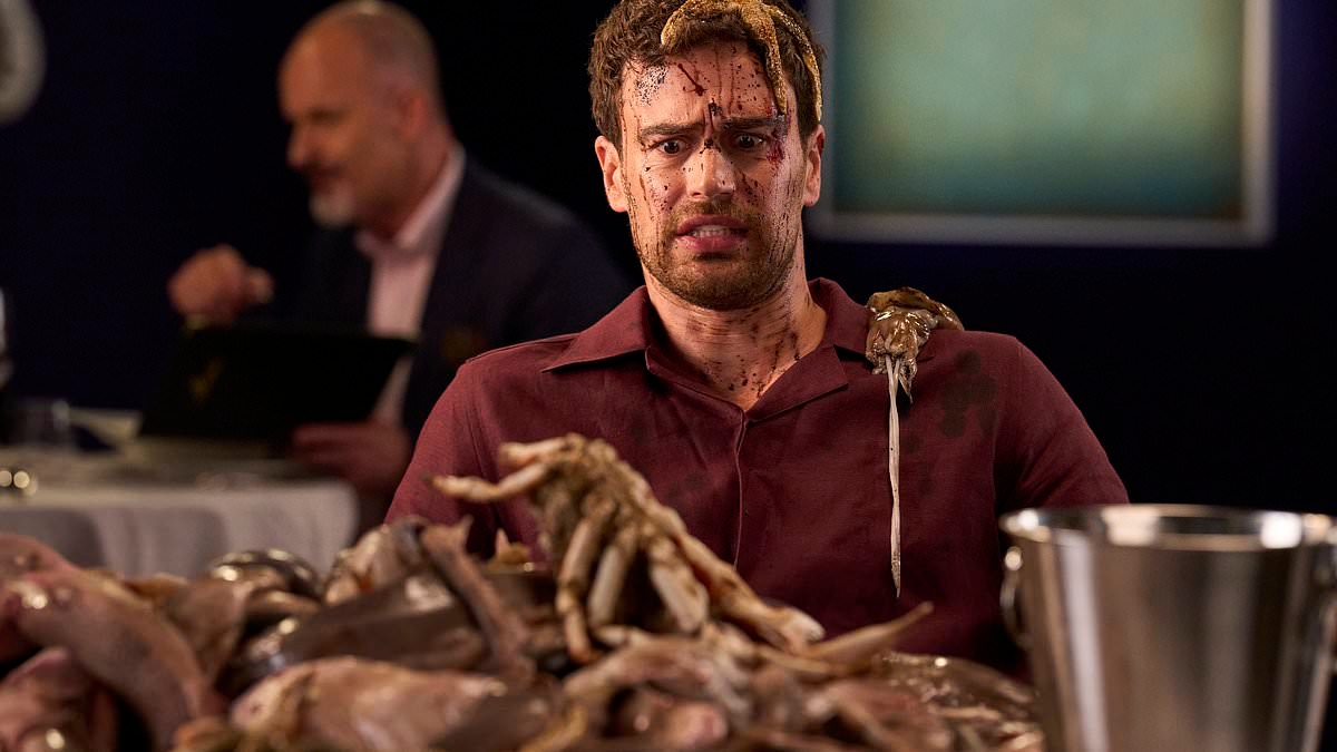 White Lotus star Theo James joins forces with Stephen Fry for grotesque new film