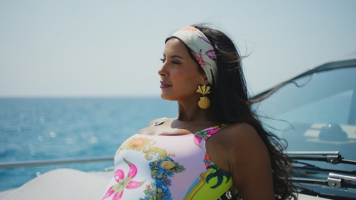 Maya Jama wows in a sexy pink swimsuit as she makes a glamorous entrance on a superyacht to kickstart Love Island's new series