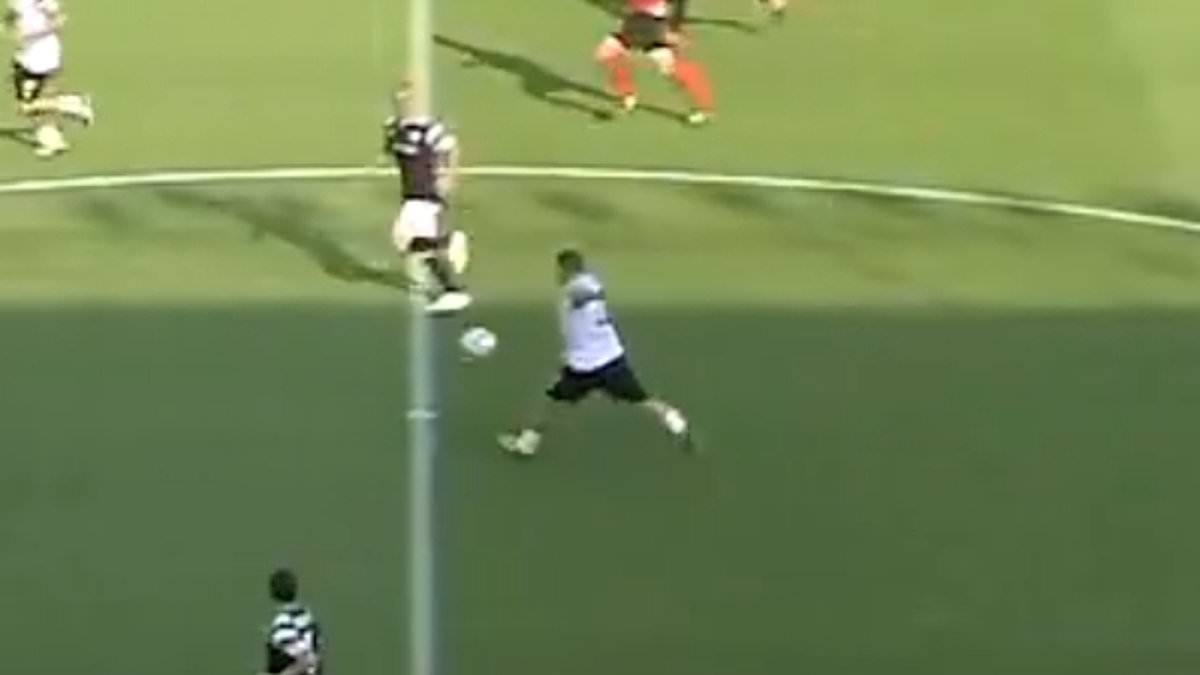 Italy and Roma legend Francesco Totti, 48, rolls back the years as he scores SENSATIONAL screamer from the halfway line during a match