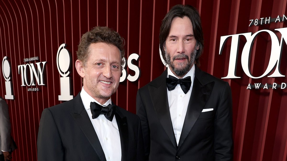 Bill and Ted stars Keanu Reeves and Alex Winter look shockingly youthful as they reunite at Tony Awards 2025
