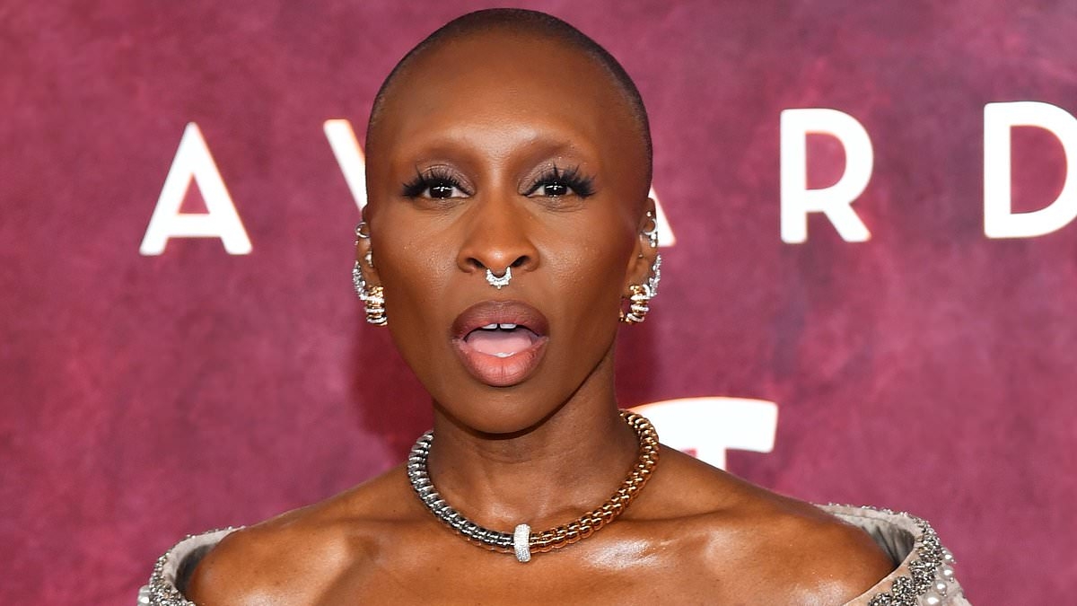 Cynthia Erivo commands attention in glitzy rose gold corset dress as she graces the red carpet ahead of hosting the Tony Awards