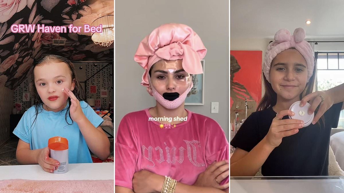 The truth about 'Sephora kids' taking over TikTok: Children as young as 7 are using dozens of products on their faces - putting them at risk of lifelong skin allergies