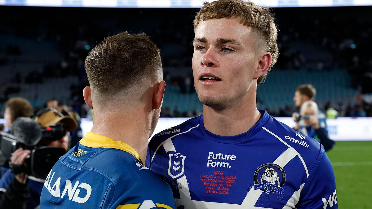 Lachlan Galvin leaves new Bulldogs' team-mate baffled with odd team instruction as the ex-Tigers star ends month of headlines with try in Canterbury's win vs Parramatta