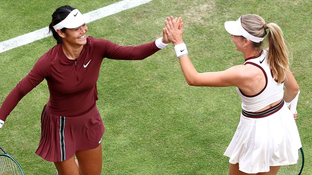 Emma Raducanu and Katie Boulter get their budding doubles partnership off to a winning start at Queen's in classy straight-sets victory