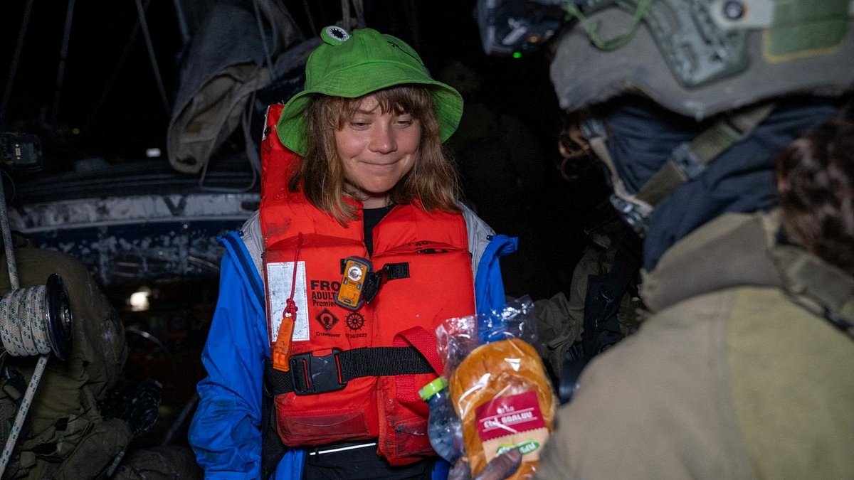 Sweden snubs Greta Thunberg's plea for help on board 'freedom flotilla': Country's blunt response as activist says she has been 'kidnapped' by Israel after Gaza-bound vessel was sprayed by 'irritant substance'