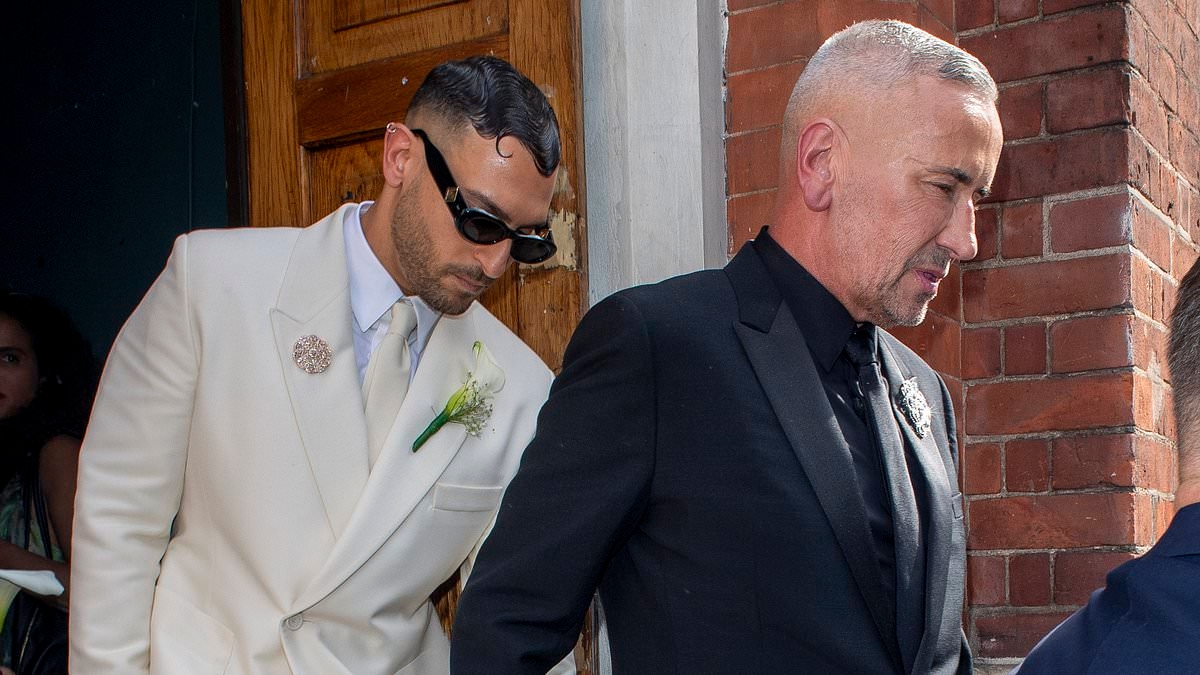 Inside DJ Fat Tony's star-studded wedding to Stavros Agapiou complete with flamboyant Greek dancing, gospel music, A-list guests and romantic touches