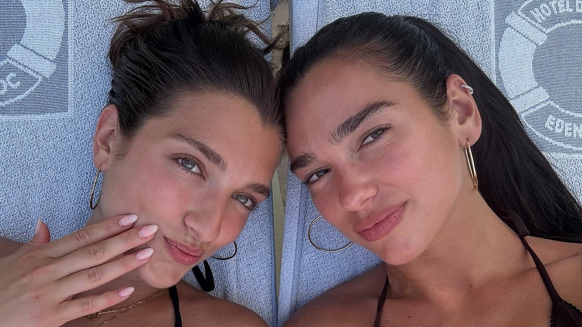 Dua Lipa's lookalike sister sets internet ablaze as they twin in new photo: ‘There's two?'