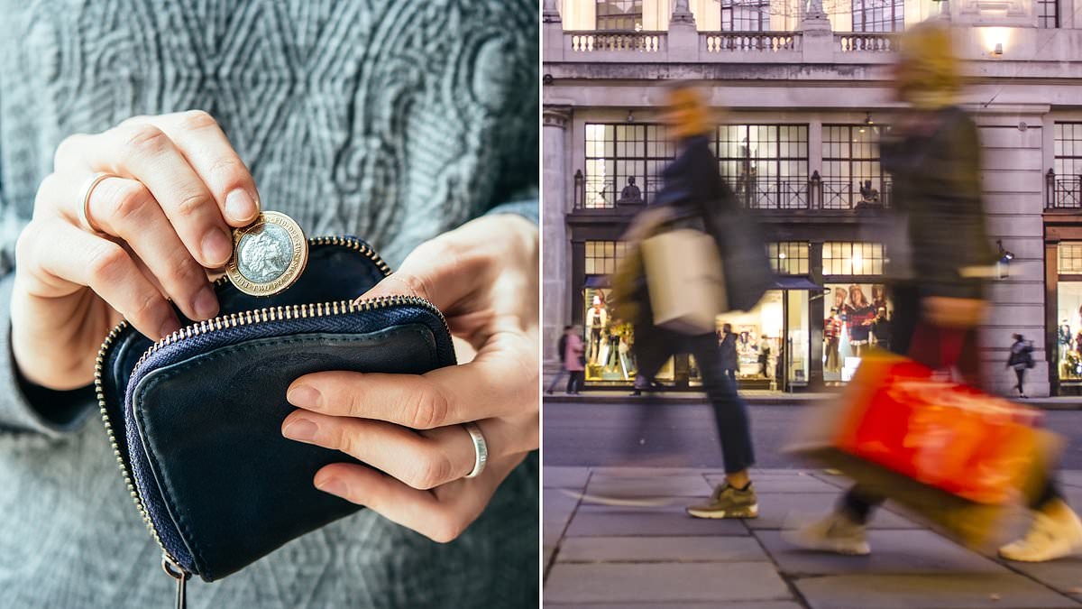 High Street struggles as shoppers slam the brakes on spending: Retail sales see weakest growth this year