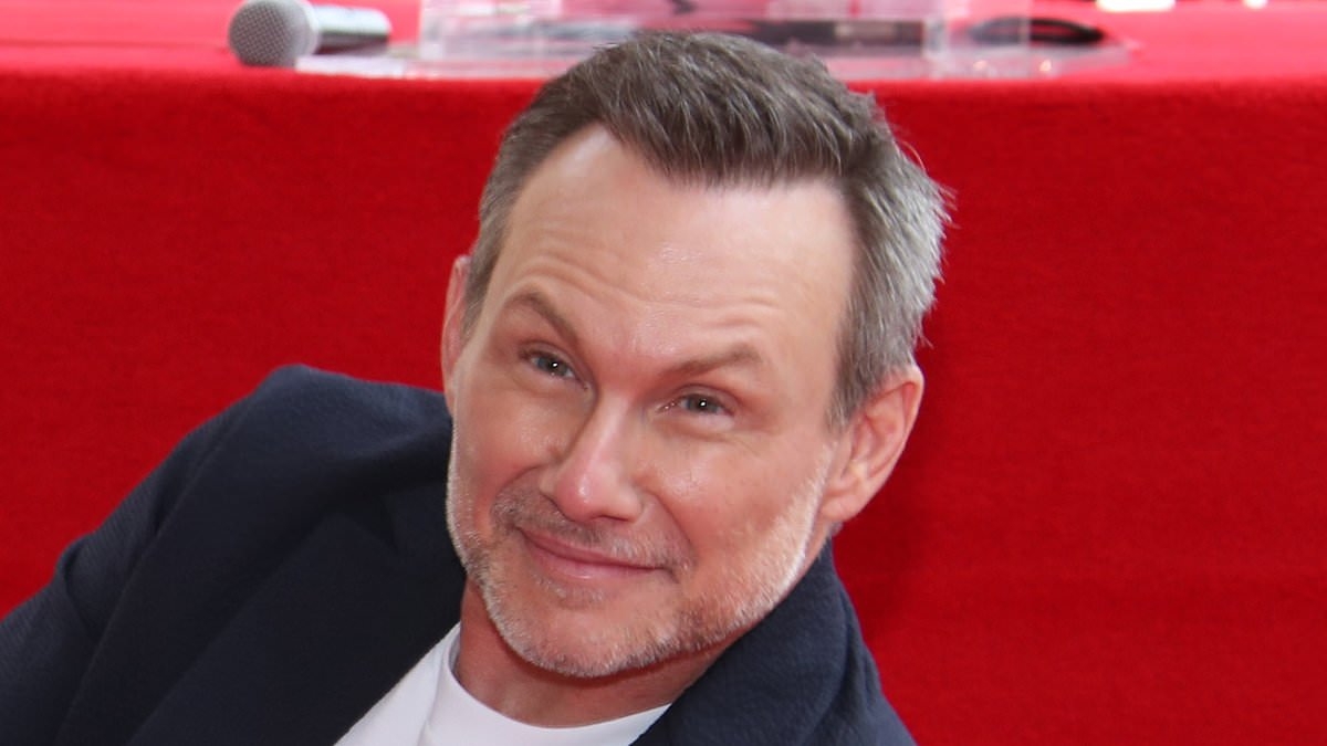 Christian Slater's daughters make a rare appearance as they join him at Hollywood Walk of Fame ceremony