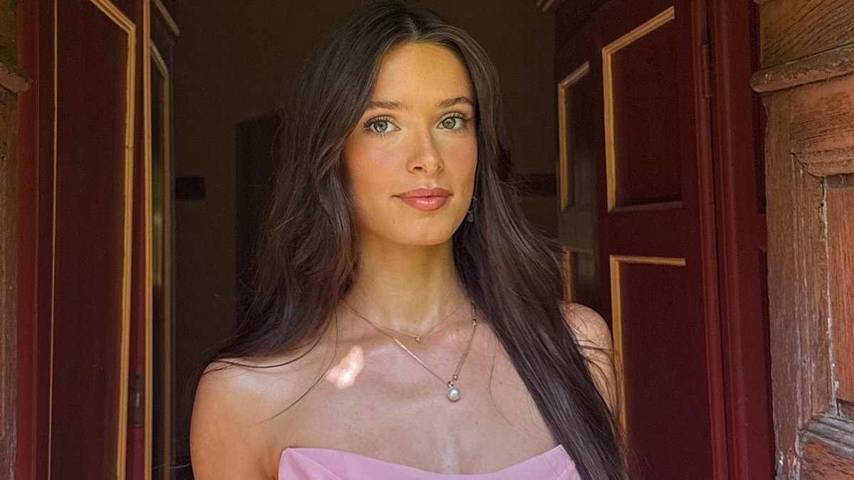 Karl Stefanovic's model daughter Willow turns heads in a stunning $463 strapless pink dress while attending glamorous wedding in Tuscany