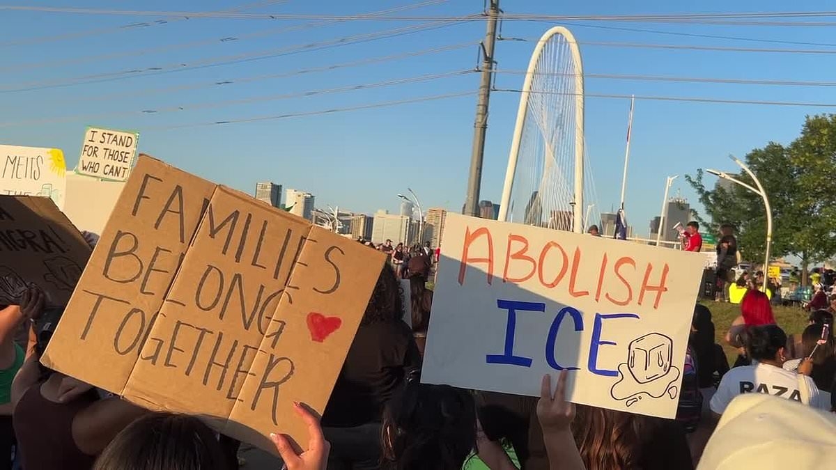 Anti-ICE mayhem explodes in Texas as cops confront protesters demanding an end to Trump's deportations