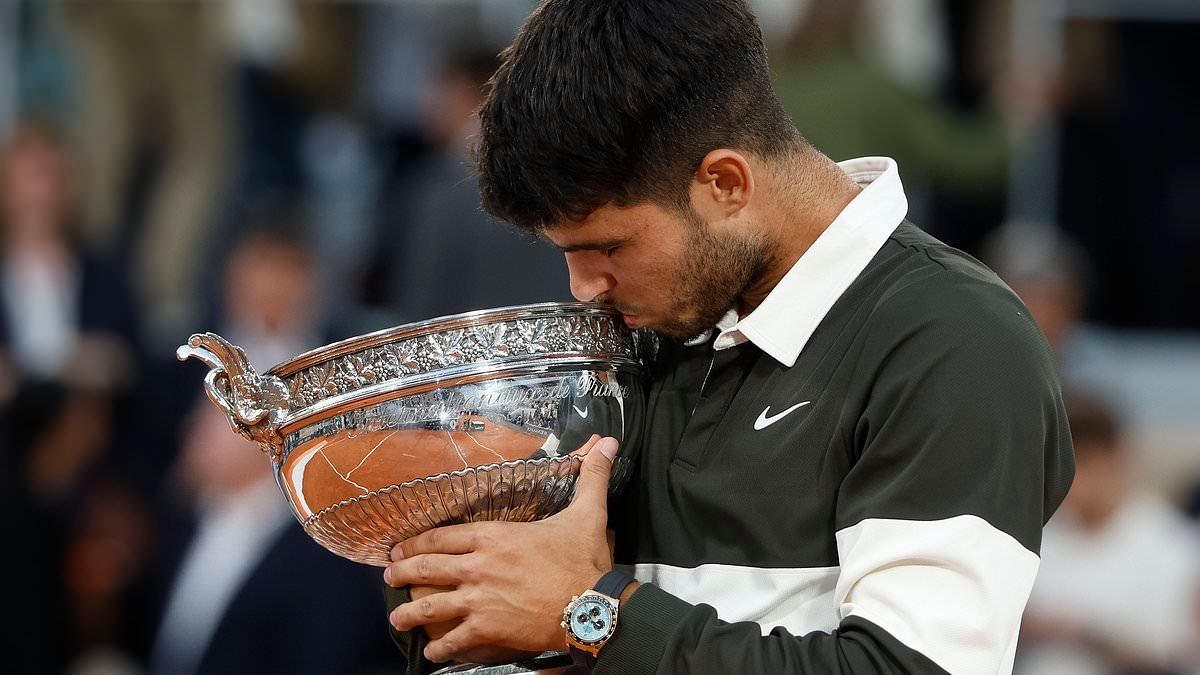 Revealed: Carlos Alcaraz could lose HUGE chunk of £2.1m French Open prize money after defending his title with spectacular victory over world No 1 Jannik Sinner