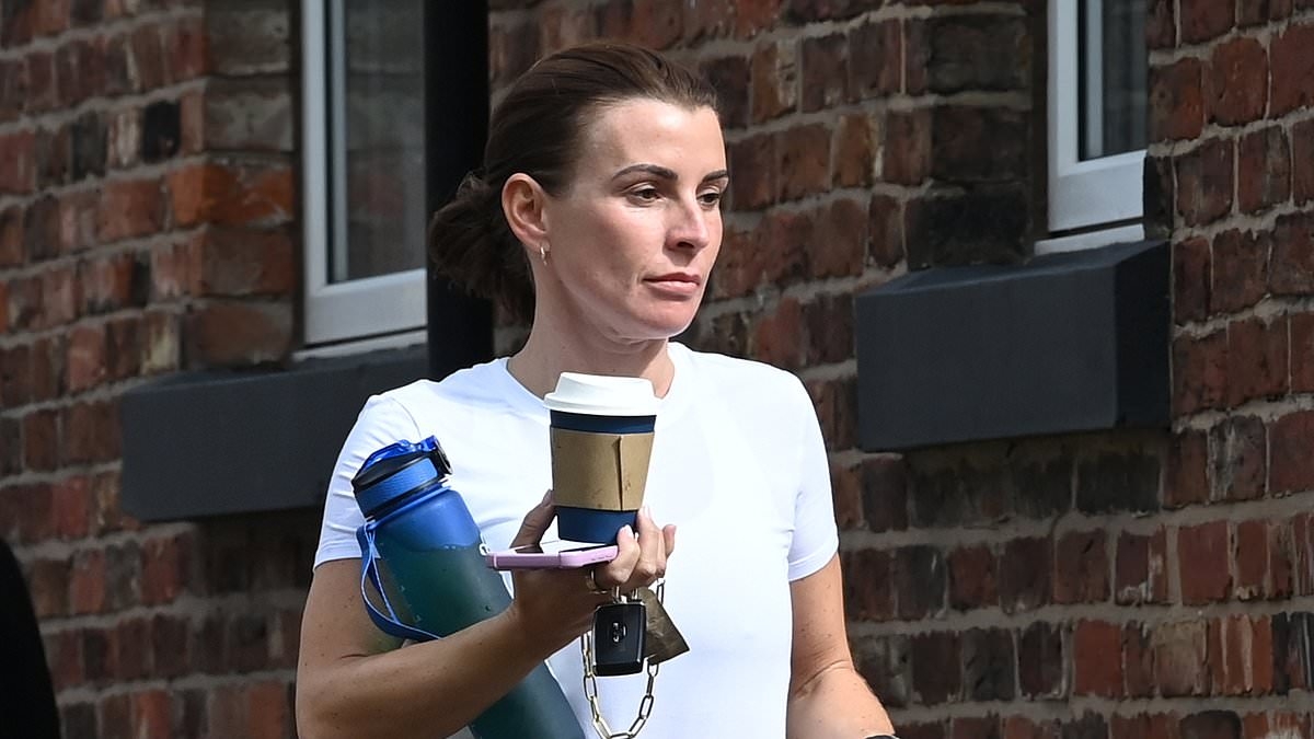 Coleen Rooney has something to smile about! WAG leaves the gym after rival Rebekah Vardy puts her £9.7million Portuguese villa up for sale to foot the bill for Wagatha Christie trial