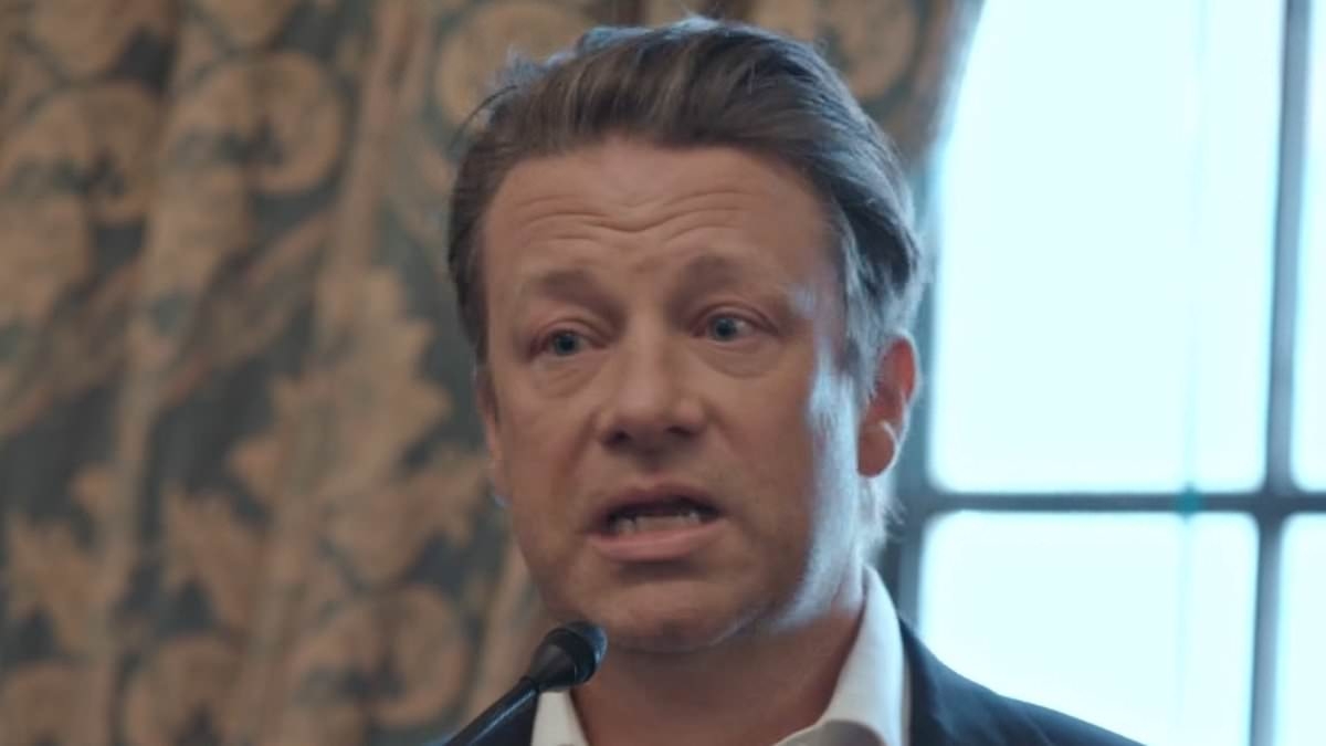 Moment Jamie Oliver gets visibly emotional as he opens up about his struggles with disability in powerful speech