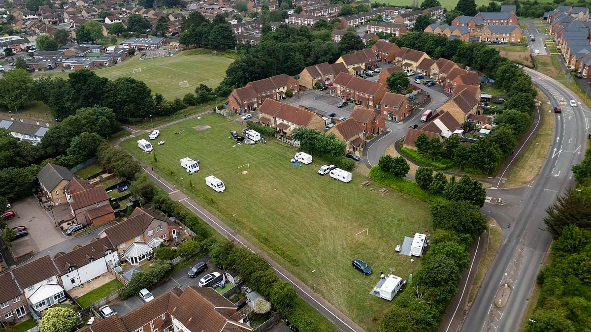 Idyllic town besieged by travellers after three encampments set up on public parks in just one week