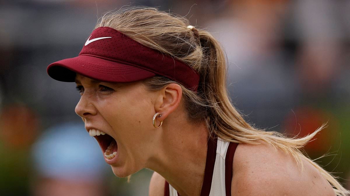 BREAKING NEWS Katie Boulter survives first-round battle at Queen's encouraged by fiance Alex de Minaur after second-set scare against qualifier Ajla Tomljanovic