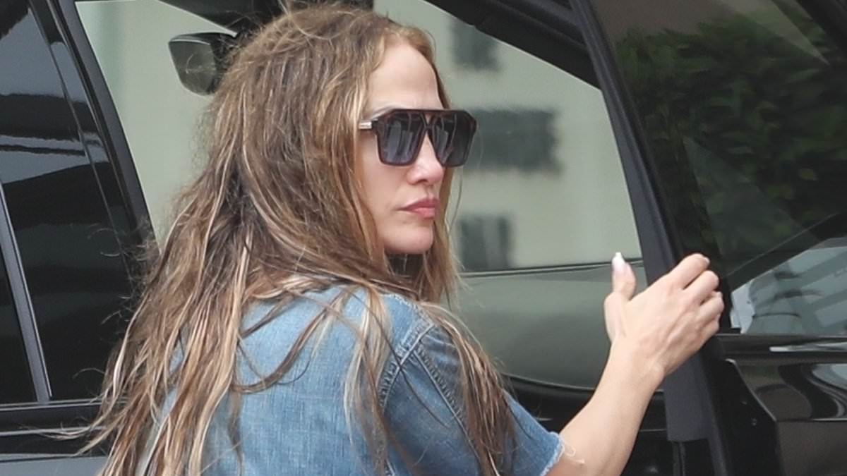 Jennifer Lopez suffers rare bad hair day while in baggy overalls... after THAT shock bodysuit display