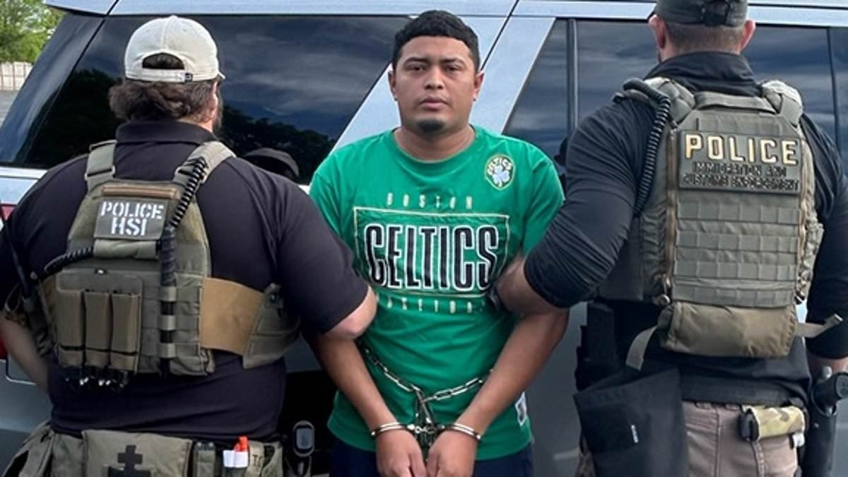 'MS-13 gang member' wearing Celtics shirt is nabbed after making stupid mistake while driving