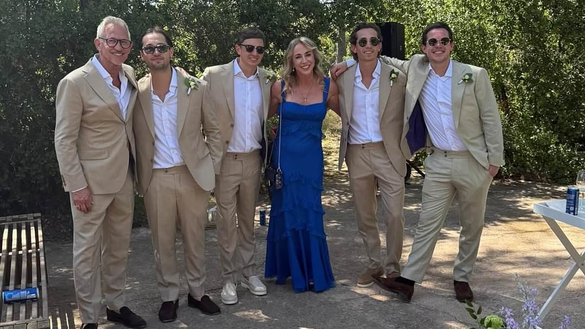 Gary Lineker reunites with his first wife Michelle Cockayne at their son Harry's Ibiza wedding - 19 years after bitter divorce
