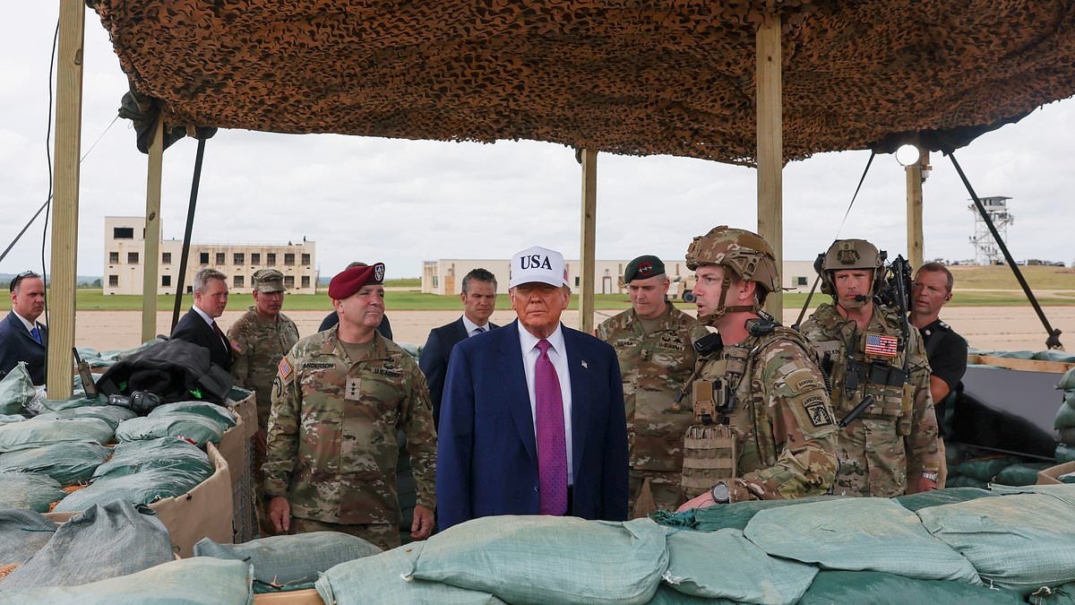 Trump promises to 'crush' ANY enemies as deadly LA riots spiral during Fort Bragg military demonstration