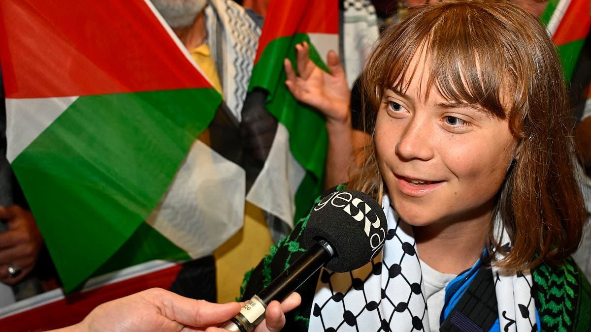 Greta Thunberg touches back down in Sweden after being deported from Israel and vows to RETURN after failed 'freedom flotilla' mission